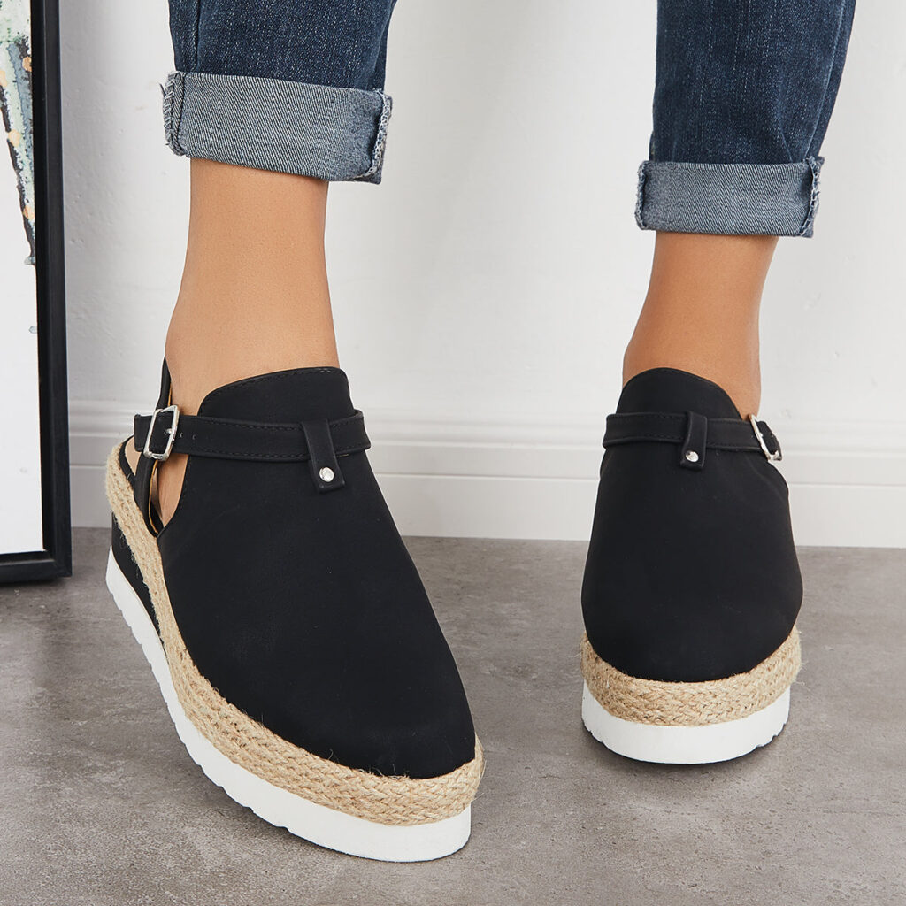 espadrilles closed toe platform